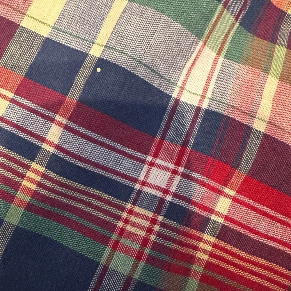 Ralph Lauren Twin Comforter Set 2 Twin Multi Plaid Cotton Good USA Made Bedding